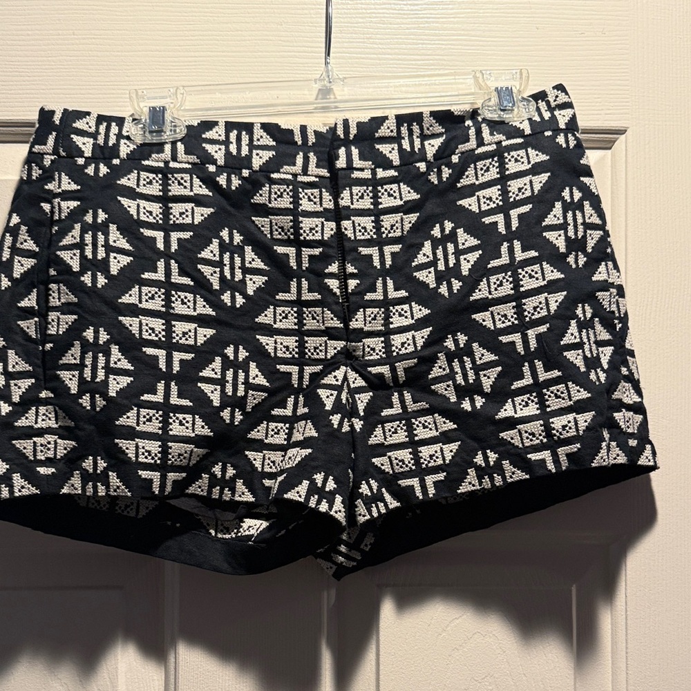 Lucky Brand Black and White Geometric High Waist Shorts